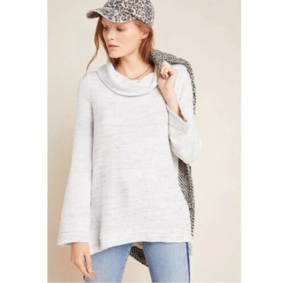 Anthropologie Sweaters - Maeve Anthropologie Risa Hacci Cowl Neck Sweater Light Heather Grey Size Medium